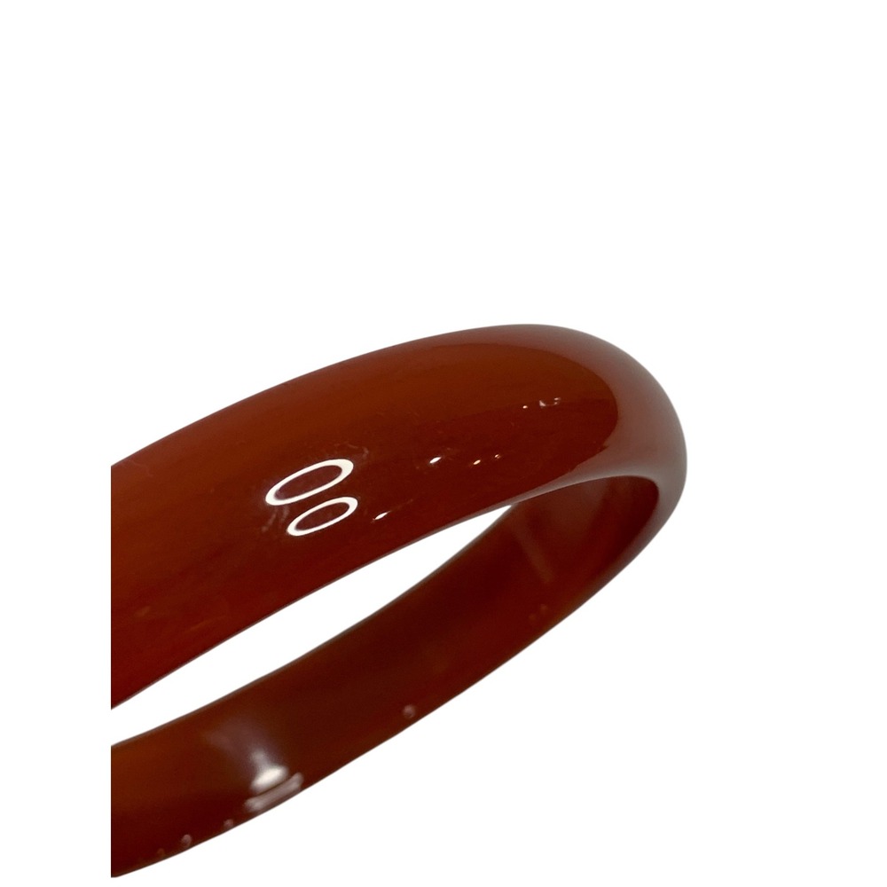 Amber Color Acrylic Bangle Bracelet 2.75" Inside Diameter .5" - Picture 4 of 5